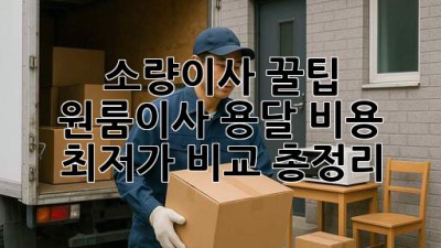 소량이사 꿀팁🍯: 원룸이사, 용달 비용 최저가 비교 총정리! 🚚💨